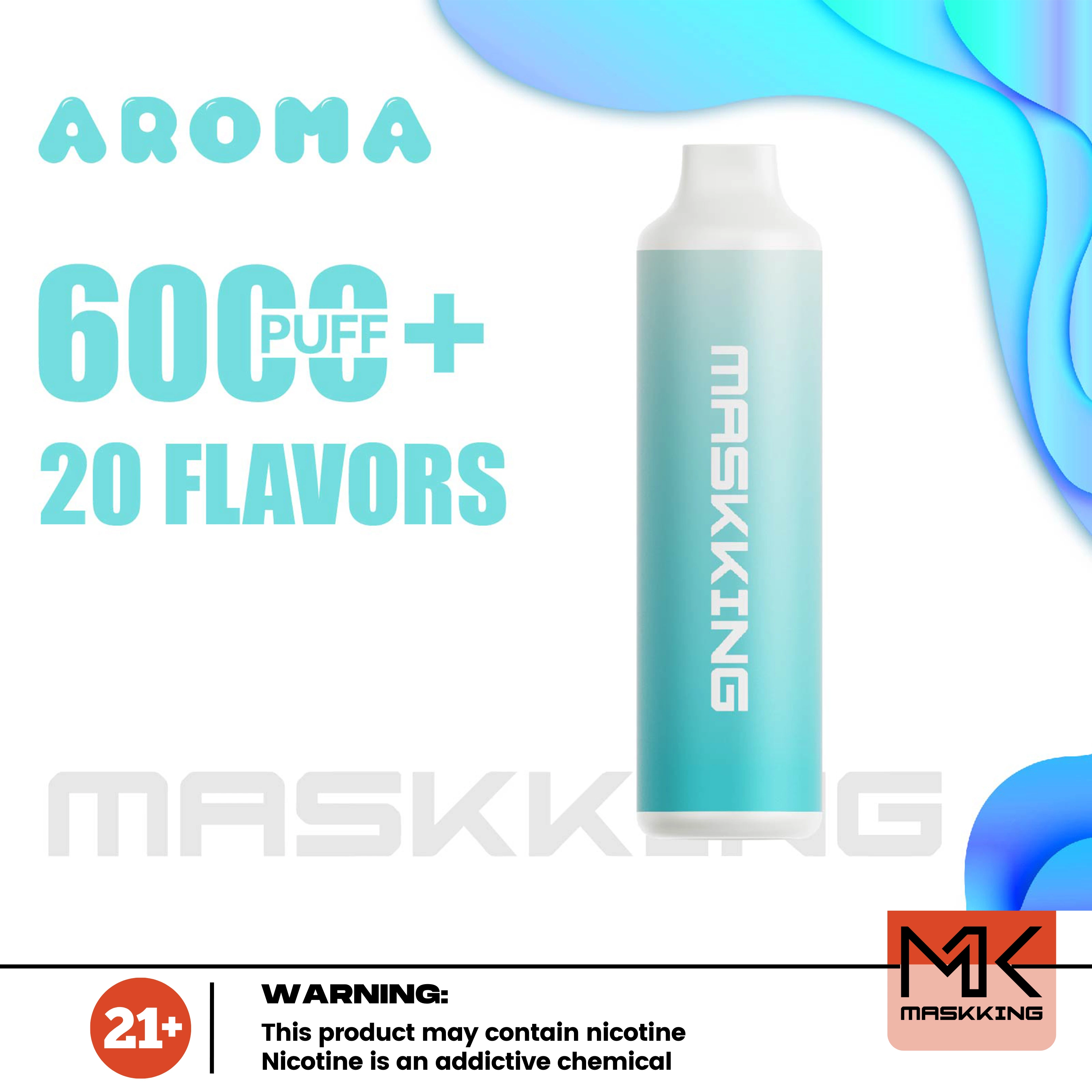 Maskking dispositivo maior Hot Selling fabricado na China 6000puff Electronic Cigarros macaco descartável