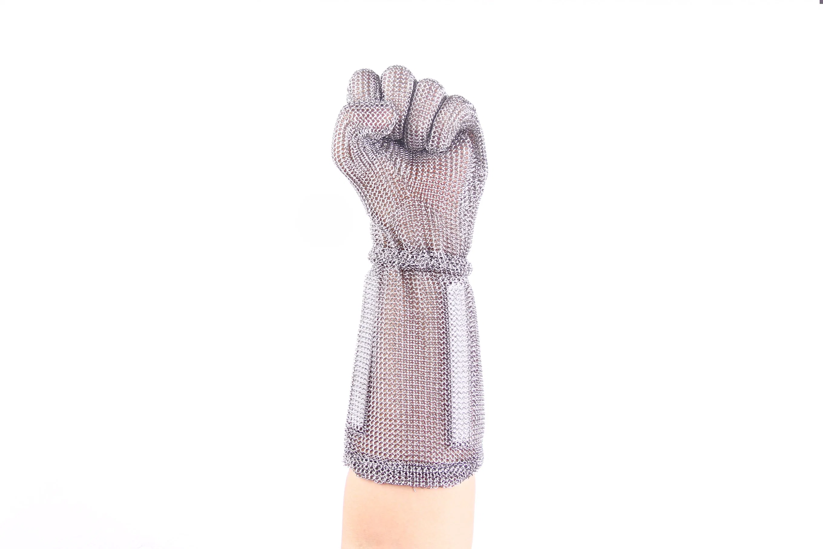 Meat Processing Chain Mesh Gloves/ Aprons Stainless Steel Ring Mesh Long Cuff Gloves