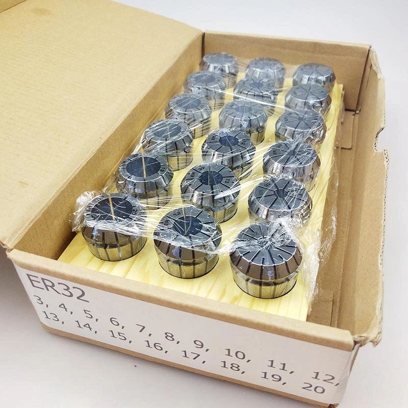 18 PCS Er32 Collet Set with Wooden Tray DIN6499b Collet Sets 3-20mm High Precision 0.015mm 0.008mm 0.005mm