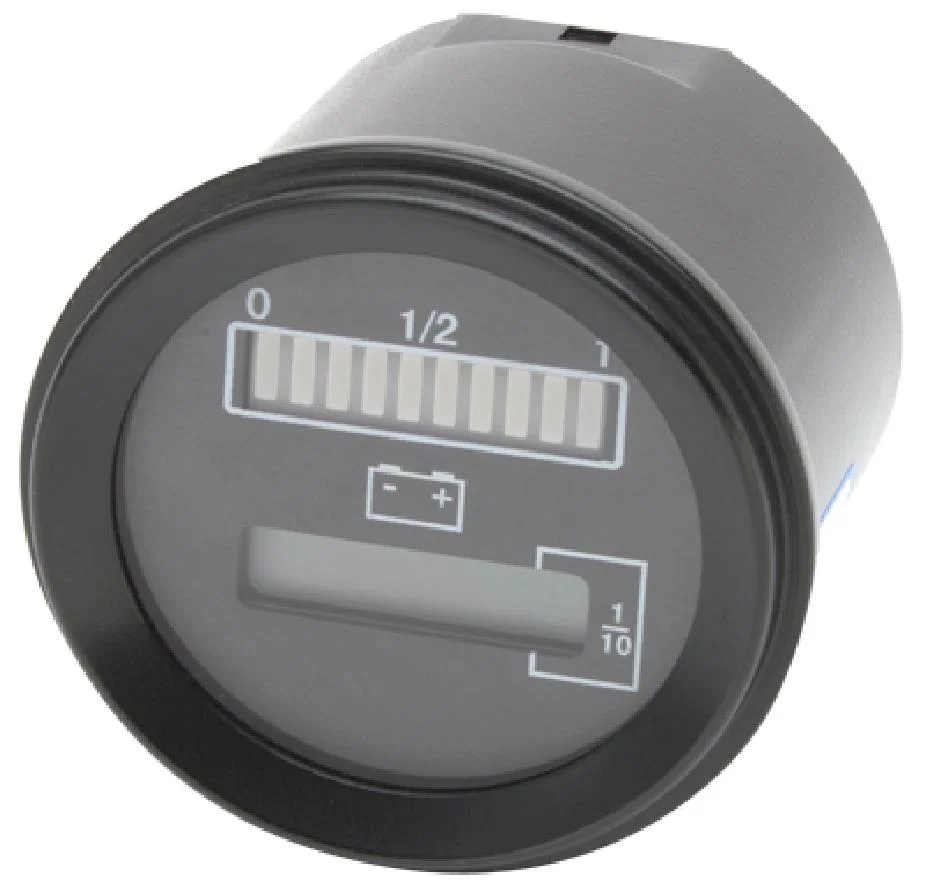 Curtis 803 12V Instrument Cluster Round Battery Indicator Hour Meter with Low Voltage Cut off Function