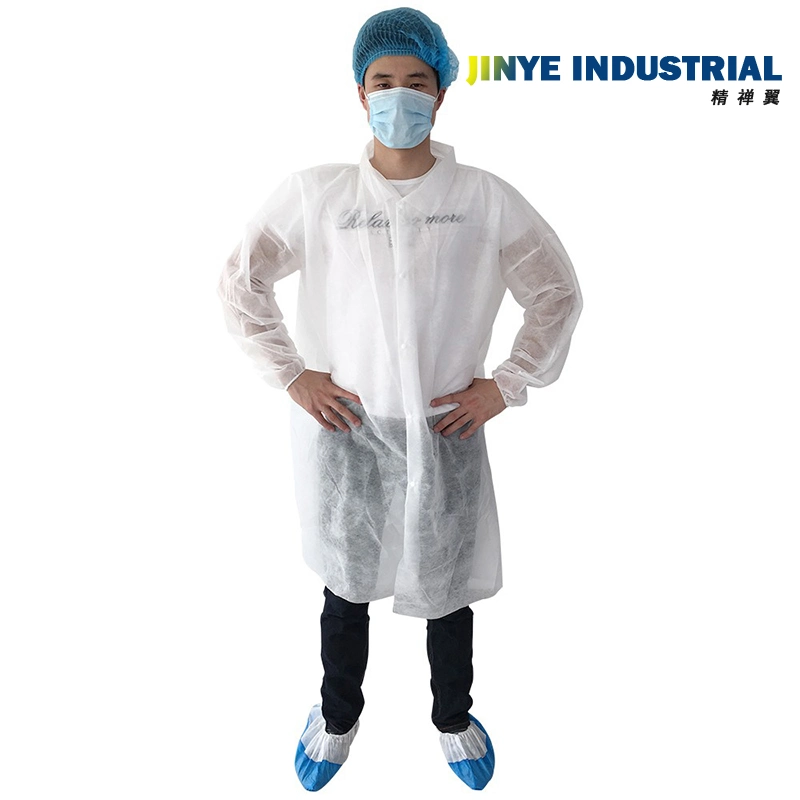 Disposable Doctor Coats SMS/Spunlace/PP Material Stretchable Medicallab Coats