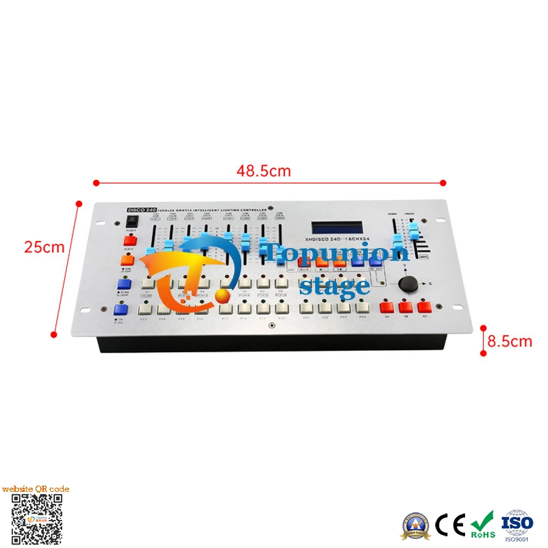 تخفيضات الشركة المصنعة المسرح المسرحي لتعتيم إضاءة لوحة التحكم DMX512 وحدة التحكم في الإضاءة