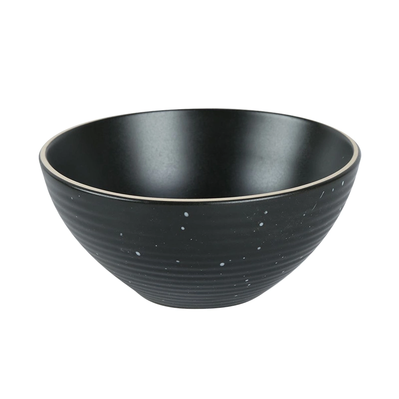 Gres Gris Glaze con punto de pulverización arroz Bowlv