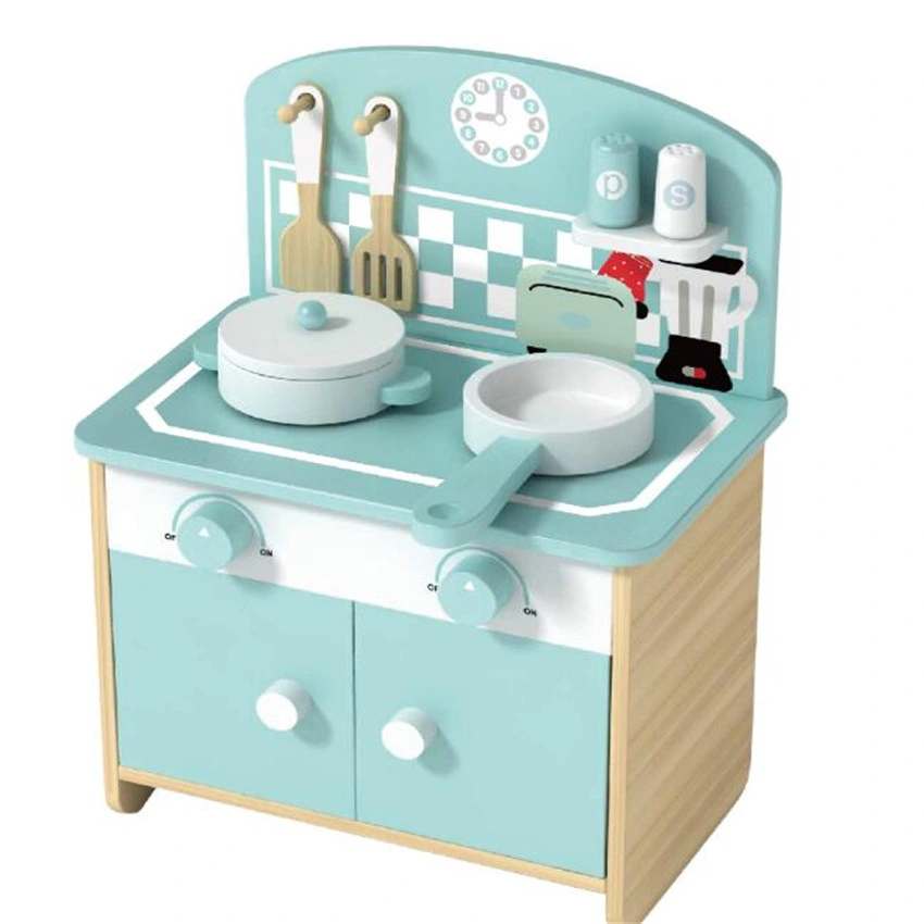 Education Children Pretend Play Wooden Cooking Toy Kids Kitchen Set