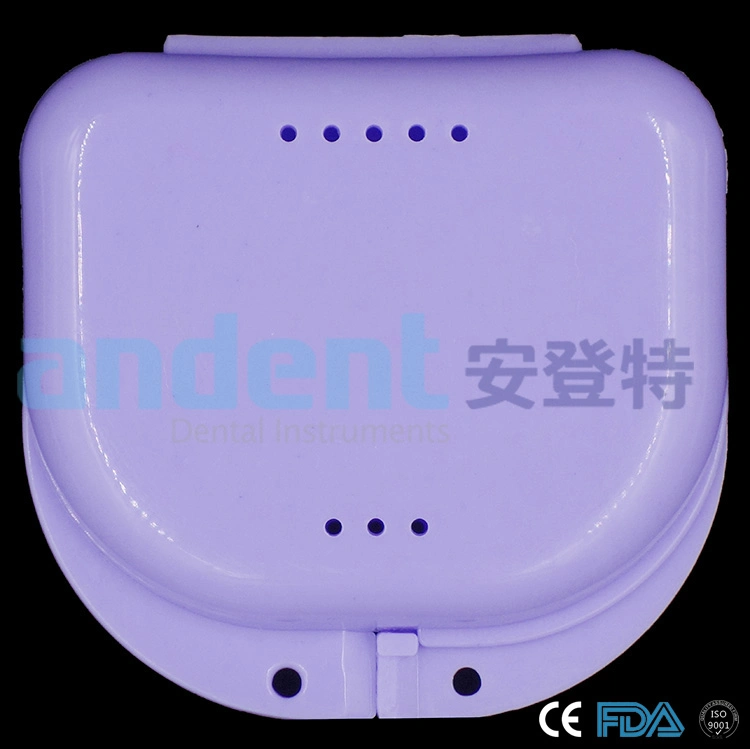 Hot Sale Denture Box with Slot/Colorful Plastic Retainer Case