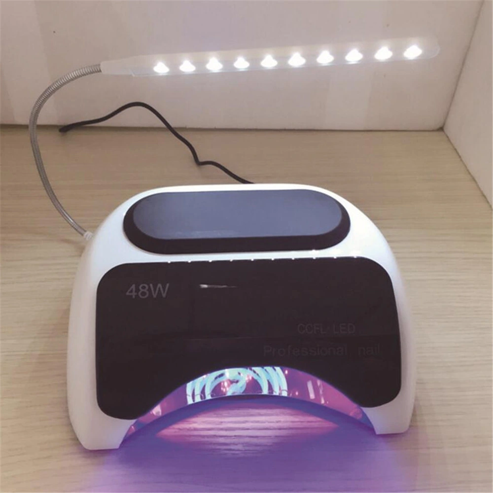 48W 2 in 1 Nail Art Gel Polish Light LED UV Lamp with Table Lamp