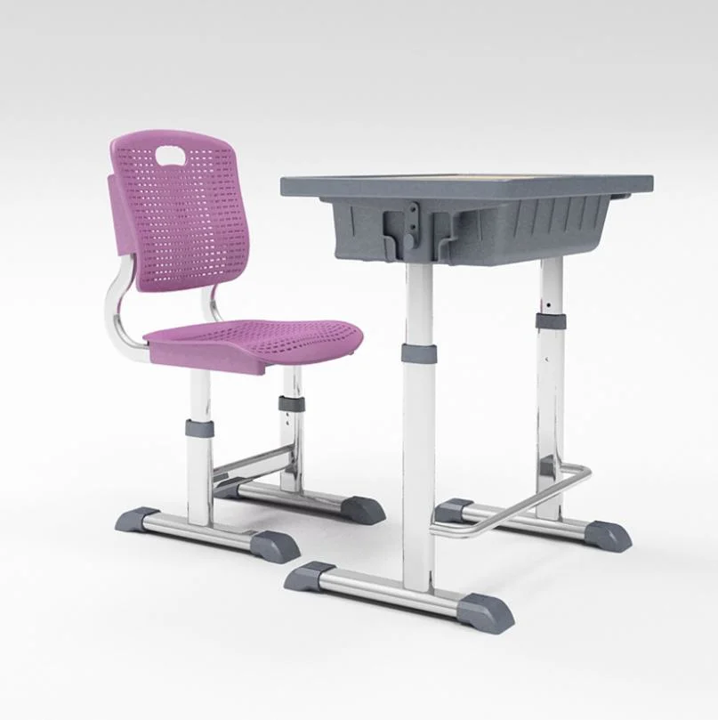 Estudo de altura sobre cadeira de criança ajustável em altura e cadeira de altura para criança ergonómica Conjunto de móveis de mesa e cadeira
