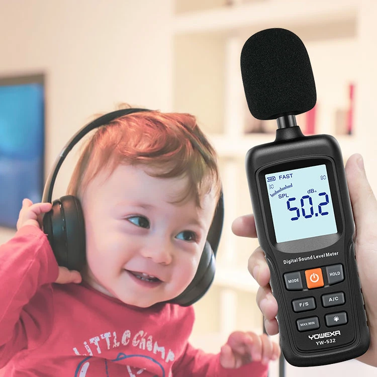 Decibel Monitoring Tester Data Hold Audio Noise Measure Device