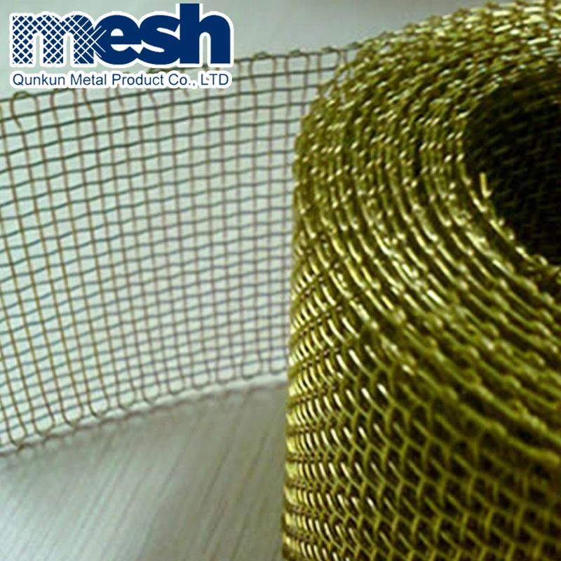 60 100 Mesh Cu 65% Zn 35% Brass Wire Mesh Screen Cloth