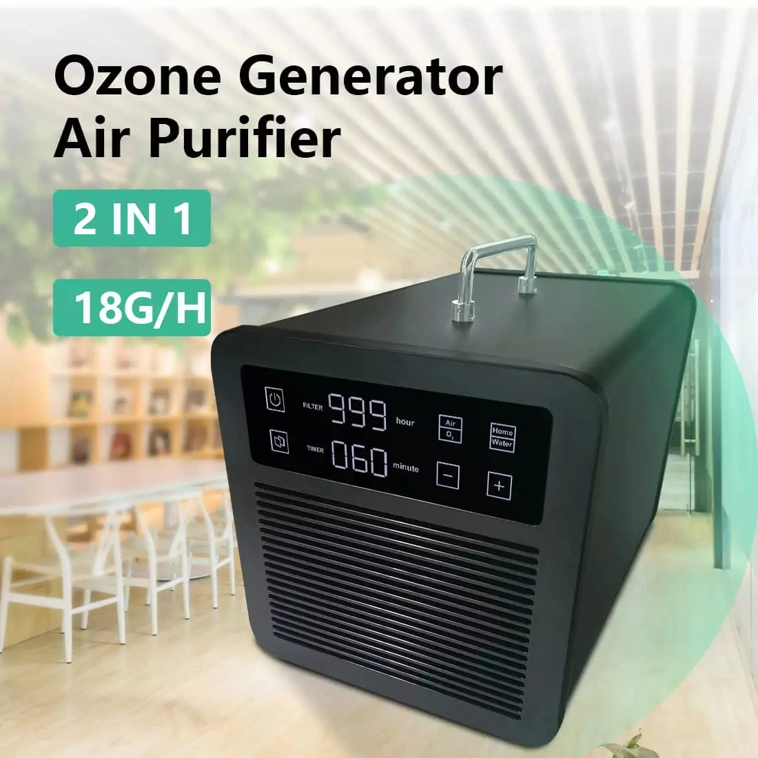 Rooms Smoke Cars Pets Commercial Ozone Generator 18000mg/H O3 Machine Home Air Cleaner