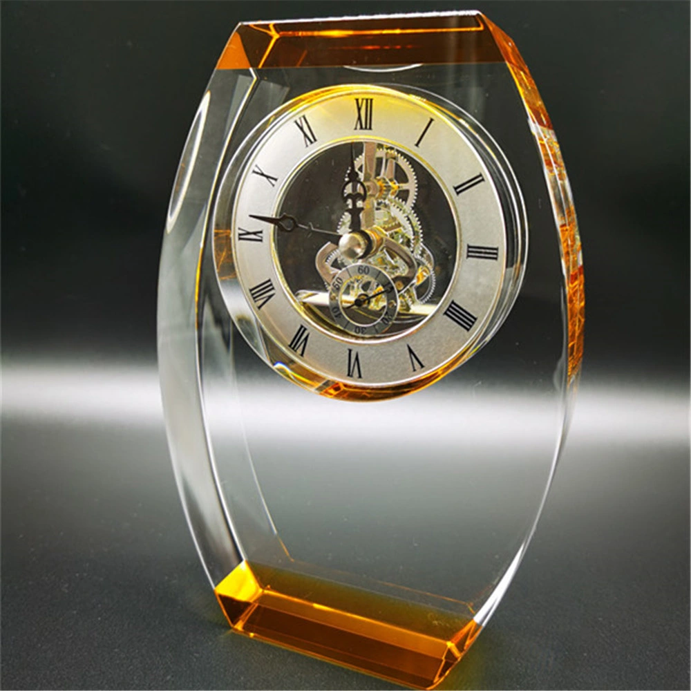 Red Crystal Clock Trophy Awards