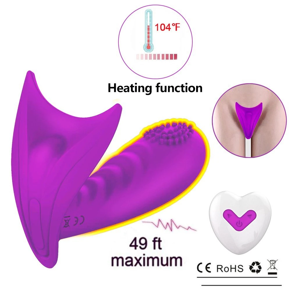 Silicona 7 Frecuencia de Control Remoto Inalámbrico Butterfly Masaje Masturbator portátil femenino adulto Los productos OEM