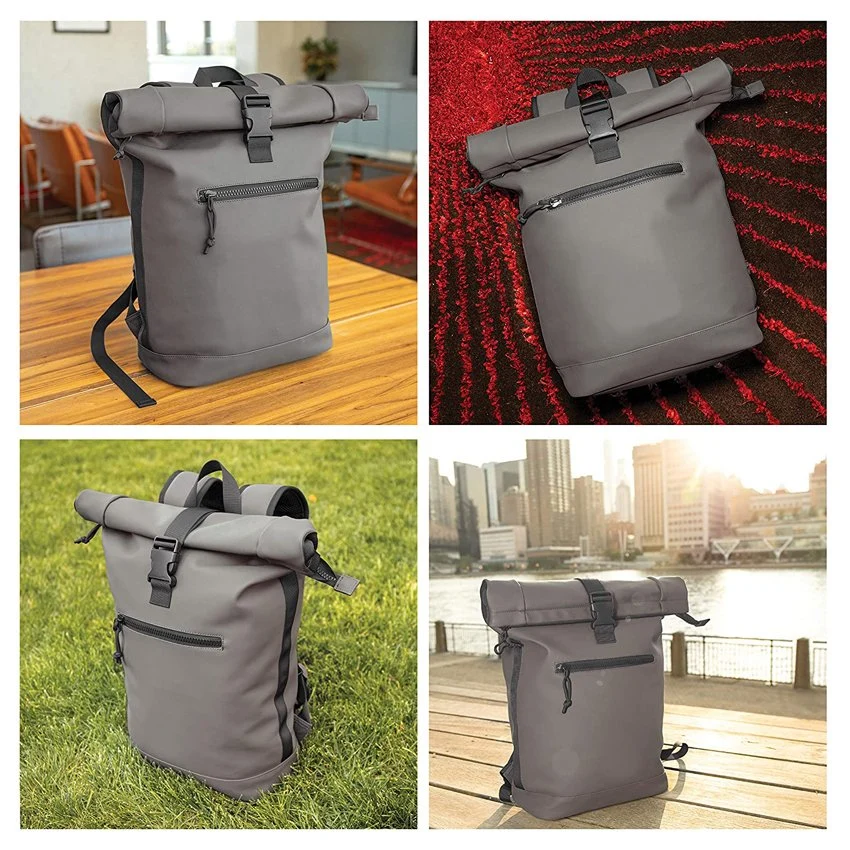 Sac à dos polyvalent, élégant, léger, imperméable, pour la randonnée et les voyages, avec un compartiment extensible à fermeture enroulée.