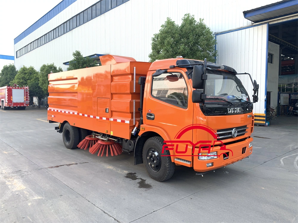 Dongfeng Hot 6cbm 6000kg 6ton Full Suction Road Sweep Truck