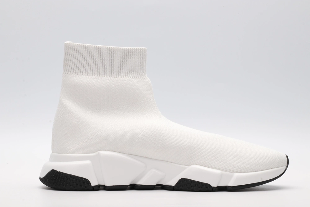 1: 1 Balenciga Women Speed Sneaker Boots in White Knit Sock-Like Sport Running Shoes with Original Logo Boxes