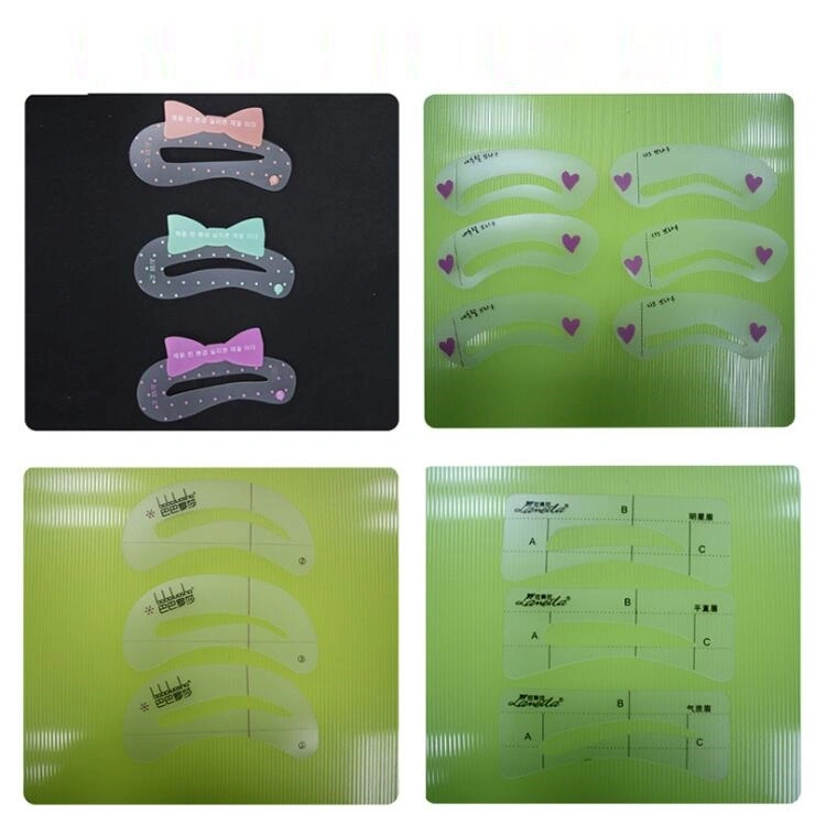 High quality/High cost performance Plastic Brow Cosmetic Guide Eyebrow Template Shaping Tool, Makeup Plastic Eyebrow Stencils