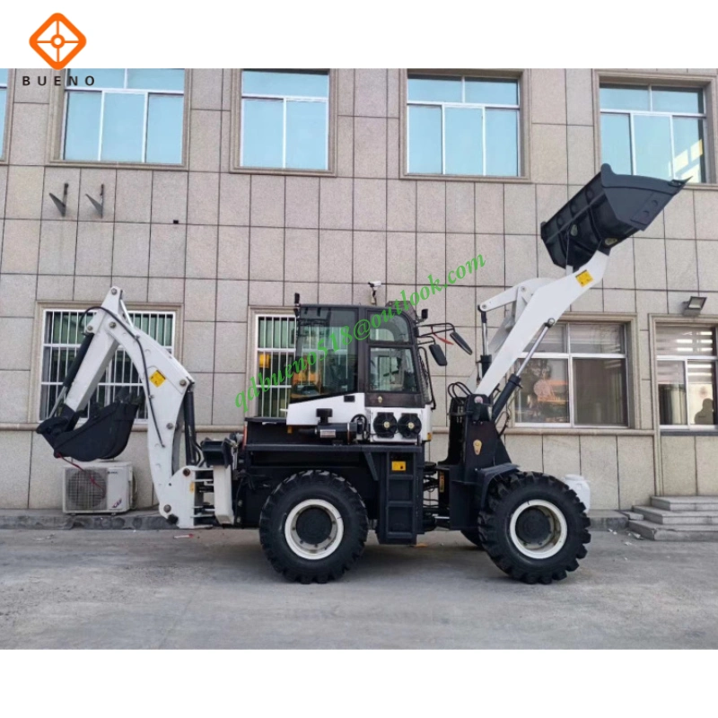 Bueno Brand 4 Wheel Drive 100HP Backhoe Loader with CE Hot Sale