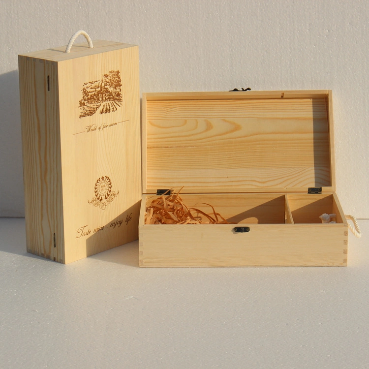 Boîte en bois & boîte en bambou & boîte cadeau & boîtes à vin & boîte cadeau en bois & boîte de rangement pour boîte d'organisation