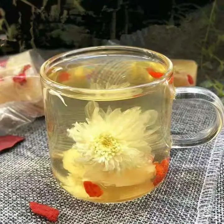 Handmade natural Chrysanthemum goji berry sweet honey suger tea in cube