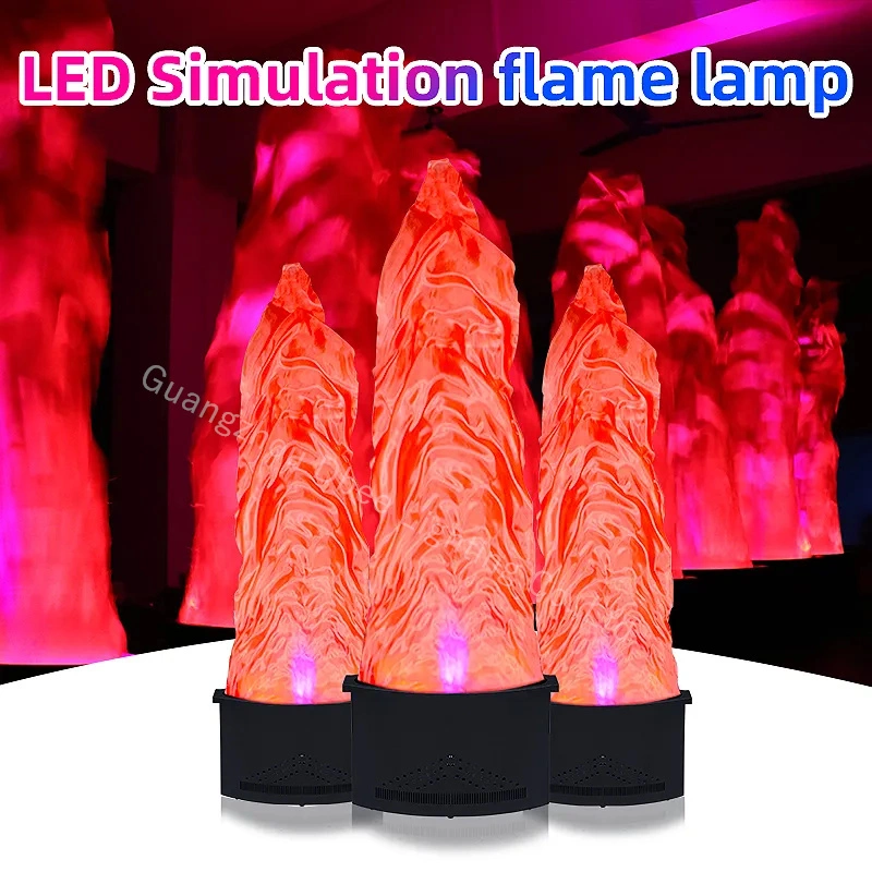 Factory Supply Colorful LED Silk Fire Machine 180W RGB LED Flame Light for Stage Performance