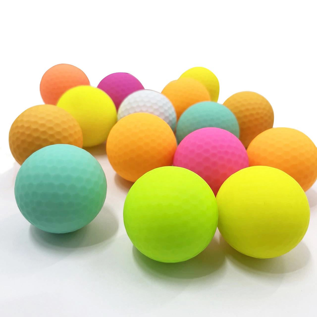 Color Golf Ball Manufacturer Custom Logo Surlyn Urethane Golfball Matte Colorful Golf Balls