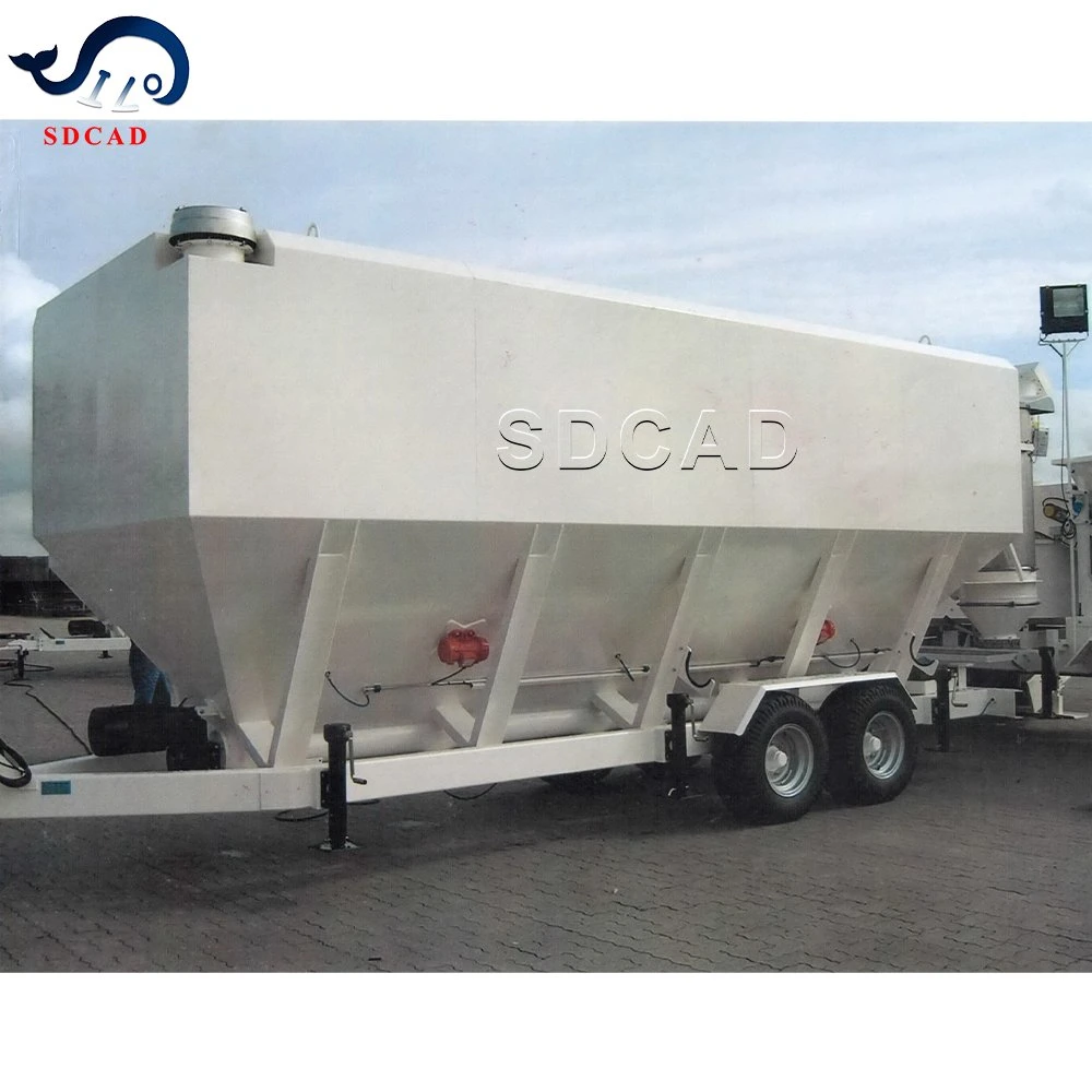 Sdcad Dry Powder Fly Ash Silo Bulker Zement Bulk Tank Zum Verkauf