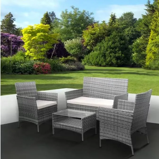 Cheap Outdoor Garden Rattan Furniture Four-Piece Sofa Sets