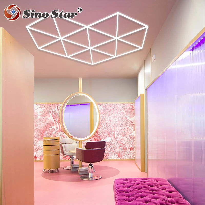 Best Auto Detailing Supplies Workshop Car Detailing Shop Ceiling Hexagon Heart Pendant LED Light Lamp