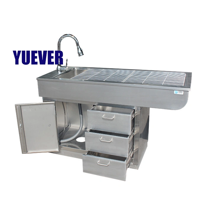 Yuever Medical 304 Stainless Steel Animal Treatment Surgery Table Veterinary Стол для исследований для больницы ПЭТ