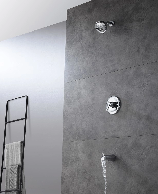 Landonbath el modelo simple de latón negro metalizado oculta WC ducha de lluvia conjunto combinado ducha cabeza