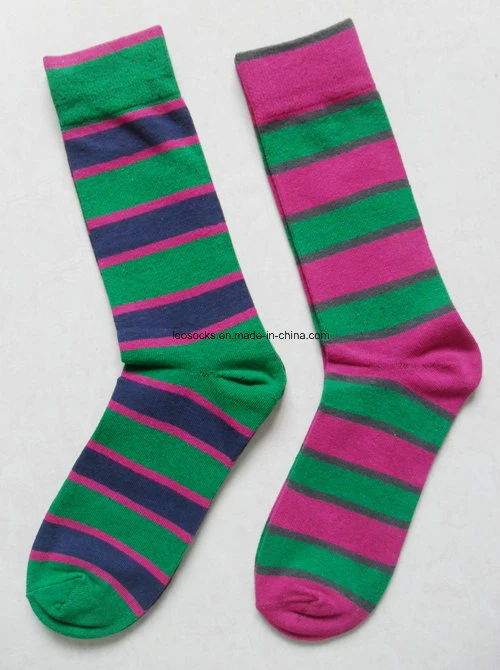 Men&prime; S Big Stripes Custom Design Cotton Hosiery