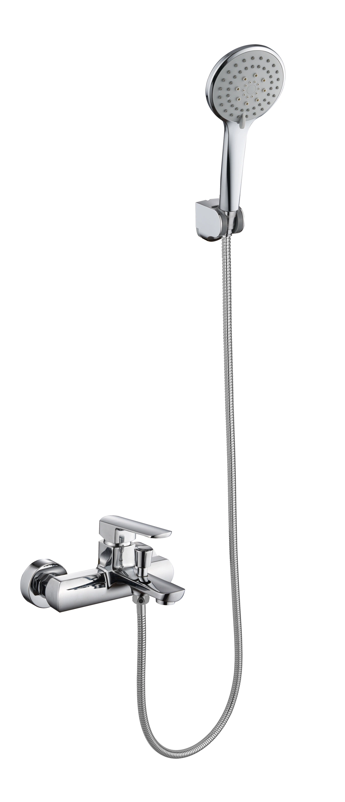 Sanitary Ware Shower Column Wall Mounted Exposed Polished Chrome Solid Brass Bathroom Shower Faucet Mixer Bathtub Mixer Bathtub Faucet