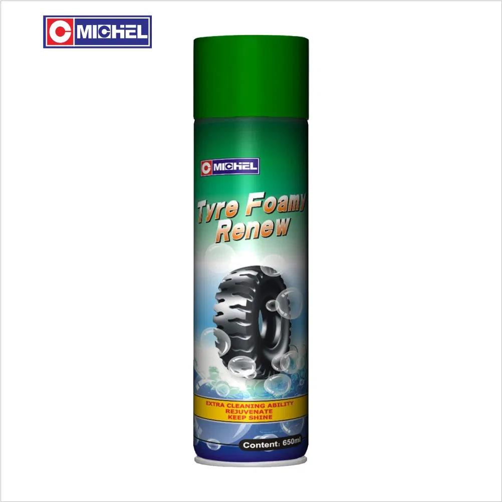 Voiture polissage de pneu Shine mousse nettoyant de roue en aérosol voiture Spray de nettoyage de pneus de moto Agent de lustrage de pneus de voiture