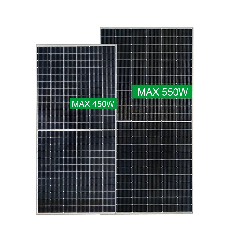 Génération distribuée Panneau solaire en aluminium 540W 550W 560W Mono Full Black Panel Solar 650W Installation sur toit