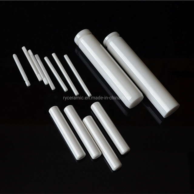 High Hardness Threaded Zirconia Ceramic Rod Magnesium Stabilized Zro2 Ceramic Rod for Pump Plunger Parts