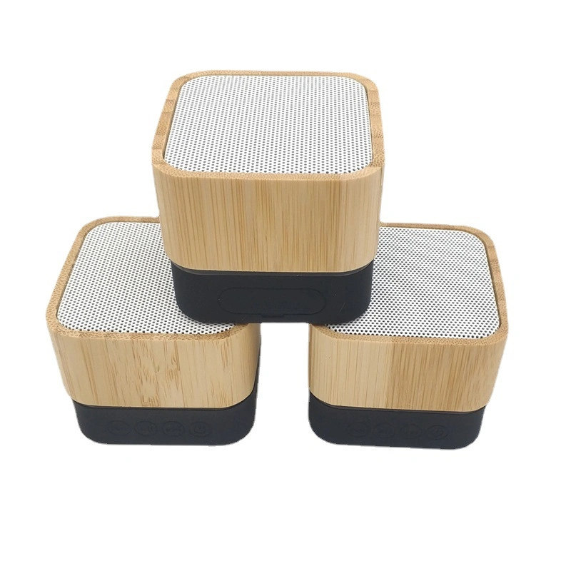 Altavoz de regalo inalámbrico Bluetooth de bambú de madera de bajo pesado portátil