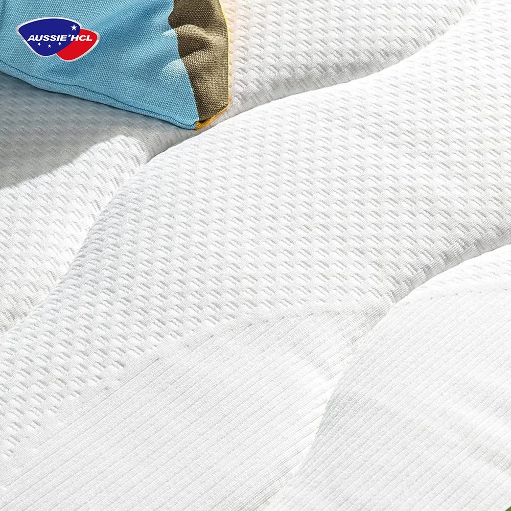 Esponja de látex natural híbrida King Hotel espuma plegable con memoria Cama bobina Bonnell colchón de resorte Topper Pad