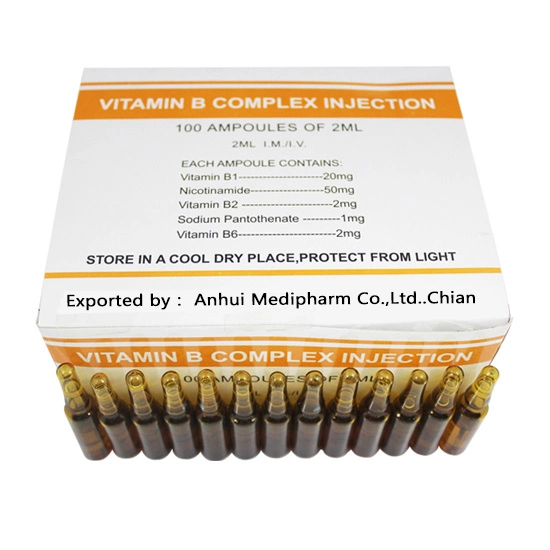 Vitamin B Complex Injection 10ml Finished Medicine with GMP OEM