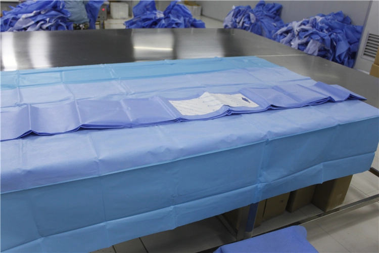 Angiografia cirúrgicos estéreis descartáveis Enrole Pack Kit para uso hospitalar