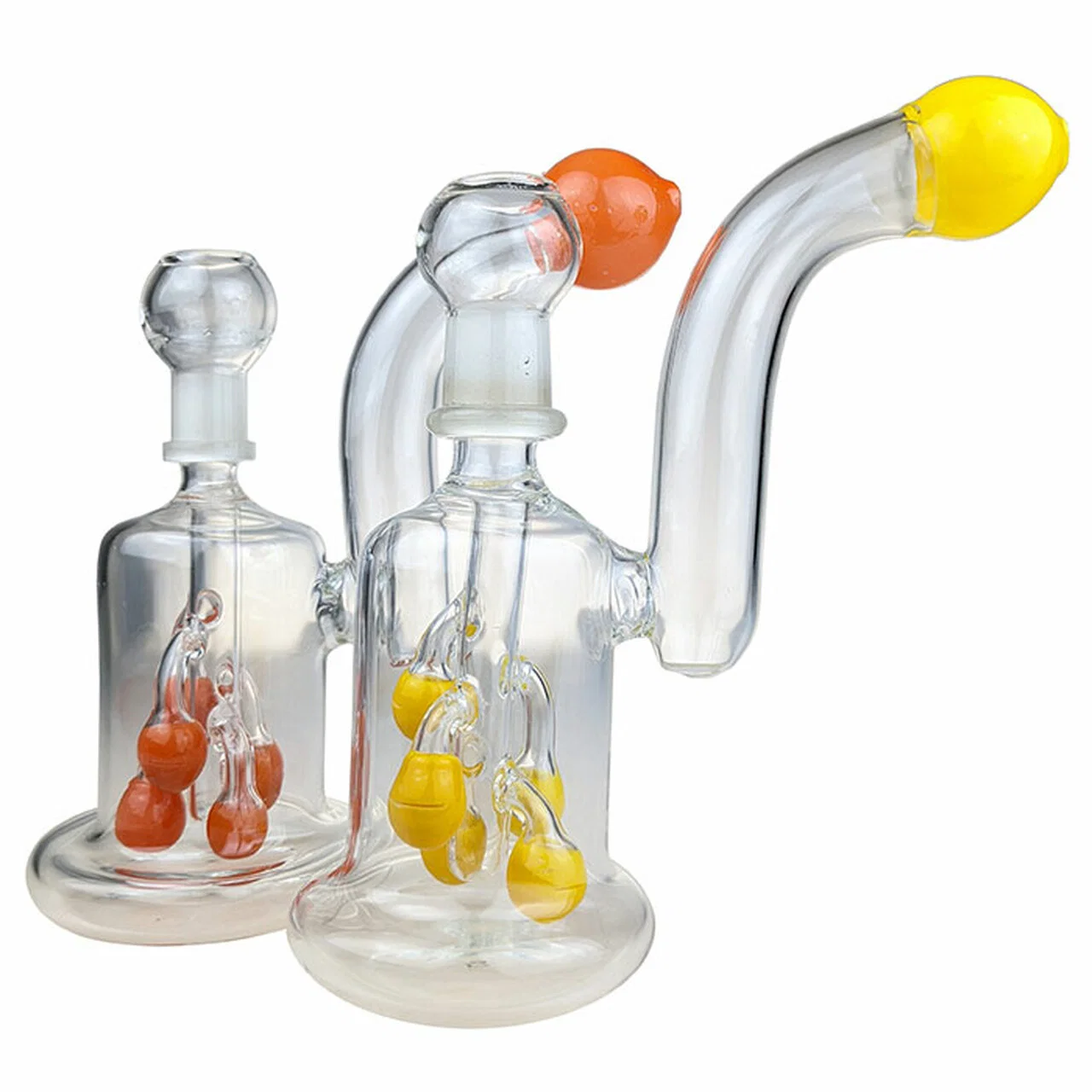 7.5" Assorted Color Hanging Pod Slit Perc Banger Hanger Water Pipe Lighter