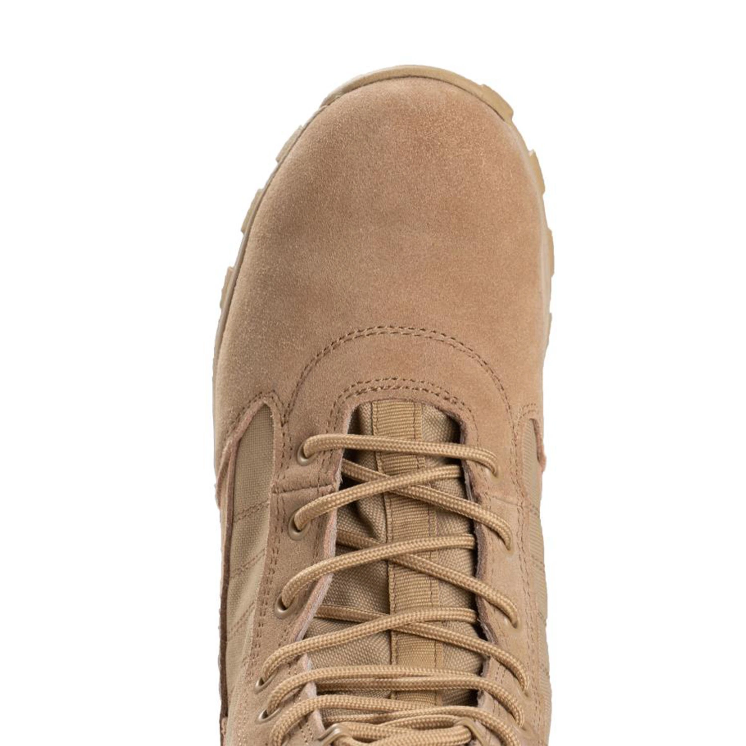 Military Style Desert Boot with Suede Cow Leather and Canvas Fabric