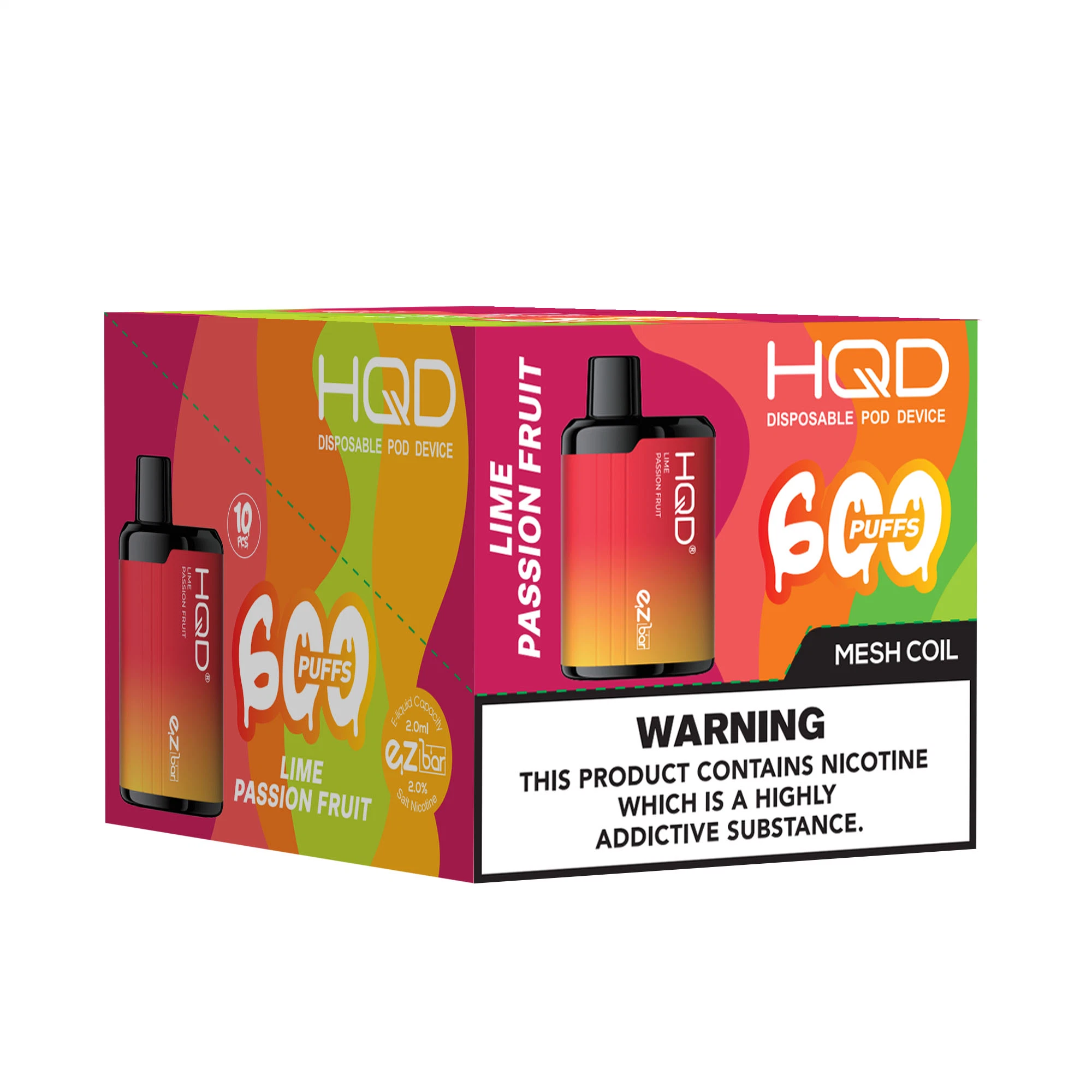 Fruity Flavor Electronic Cigarette 600 Puffs 2ml Liquid in EU