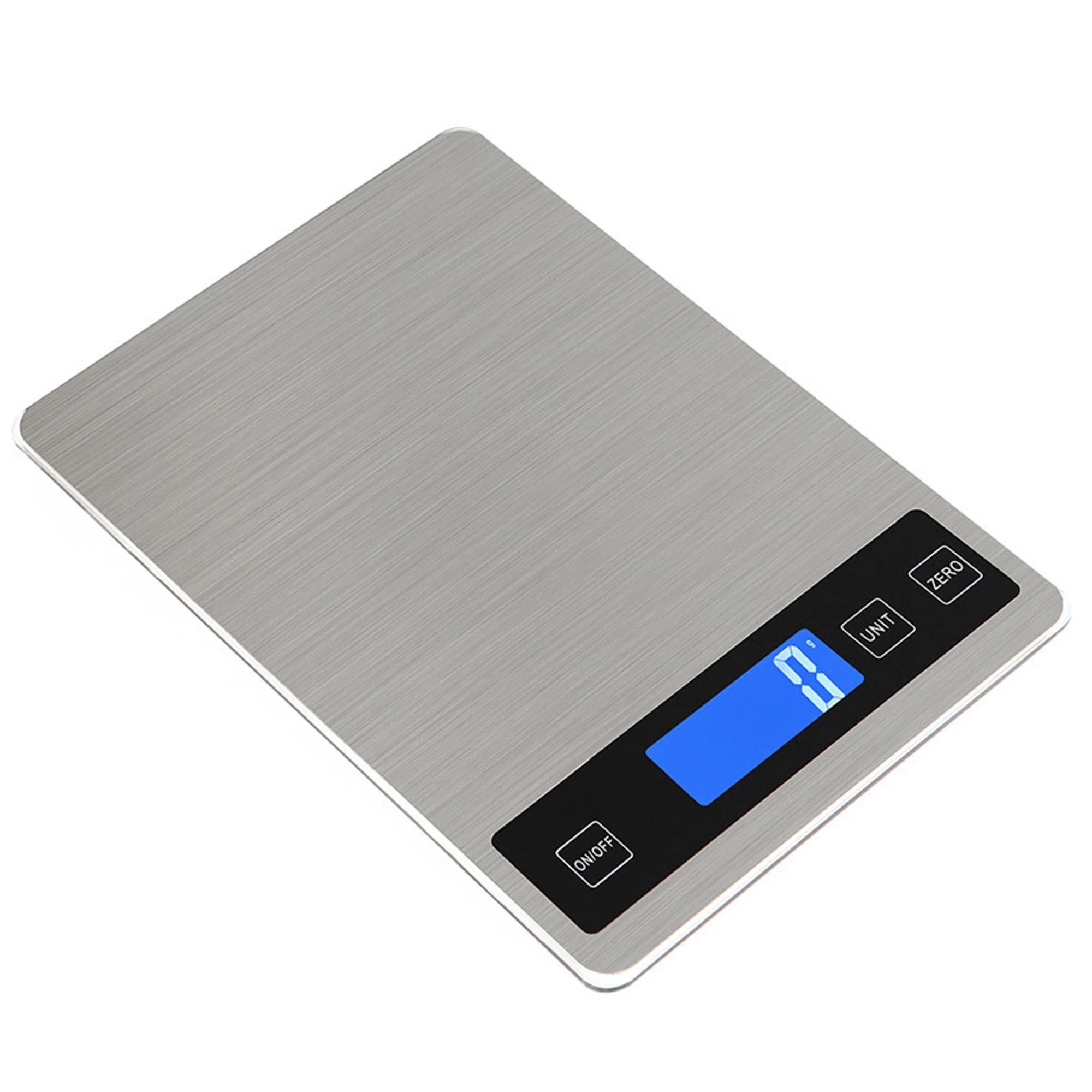 Digital Kitchen Grey Stainless Steel Scale Weight Grams and Oz for Cooking Baking Food Scale