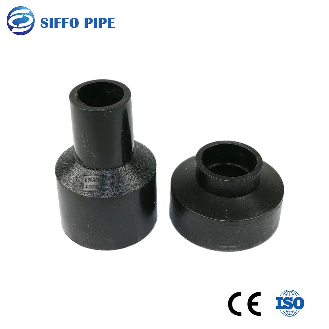 DN180mm Negro PE100 Tubo de Material de montaje de la campana de acoplamiento de la conexión para el sistema de agua/Conducto/construcción