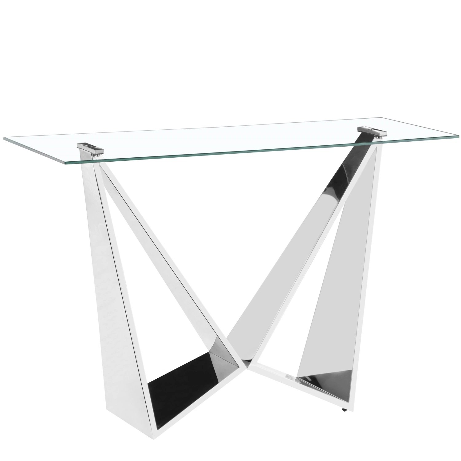 Glass Stainless Steel Console Table Modern with Mirror Home Furniture