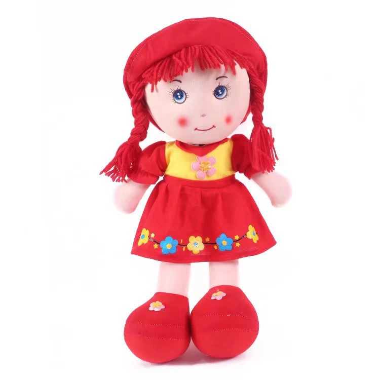 Cute Soft Baby Dolls Stuffed Plush Toy Rag Girl Doll Birthday Gift with CE En71 Gcc