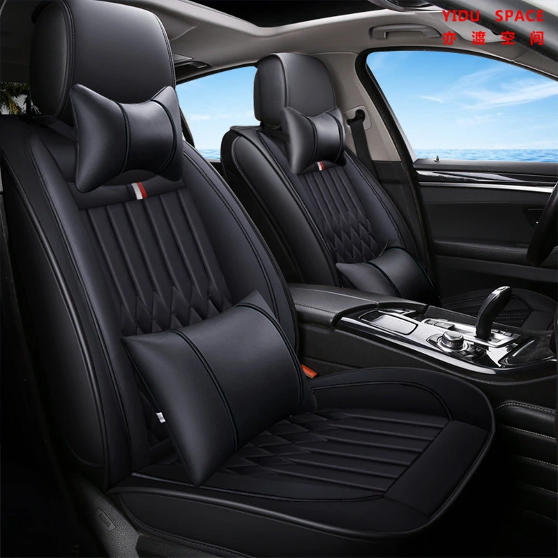 Factory Supply Black PVC/PU Leather Universal Car Seat Cushion for All 5 Seater Car Models