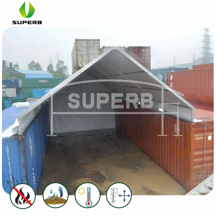 Outdoor Aluminum Frame Temporary Storage Tent Roof Shipping Container Canopy Shelter