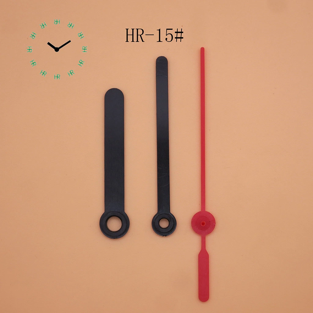 Hr-15 de haute qualité 58mm en plastique noir et rouge à la main de l'horloge de seconde main