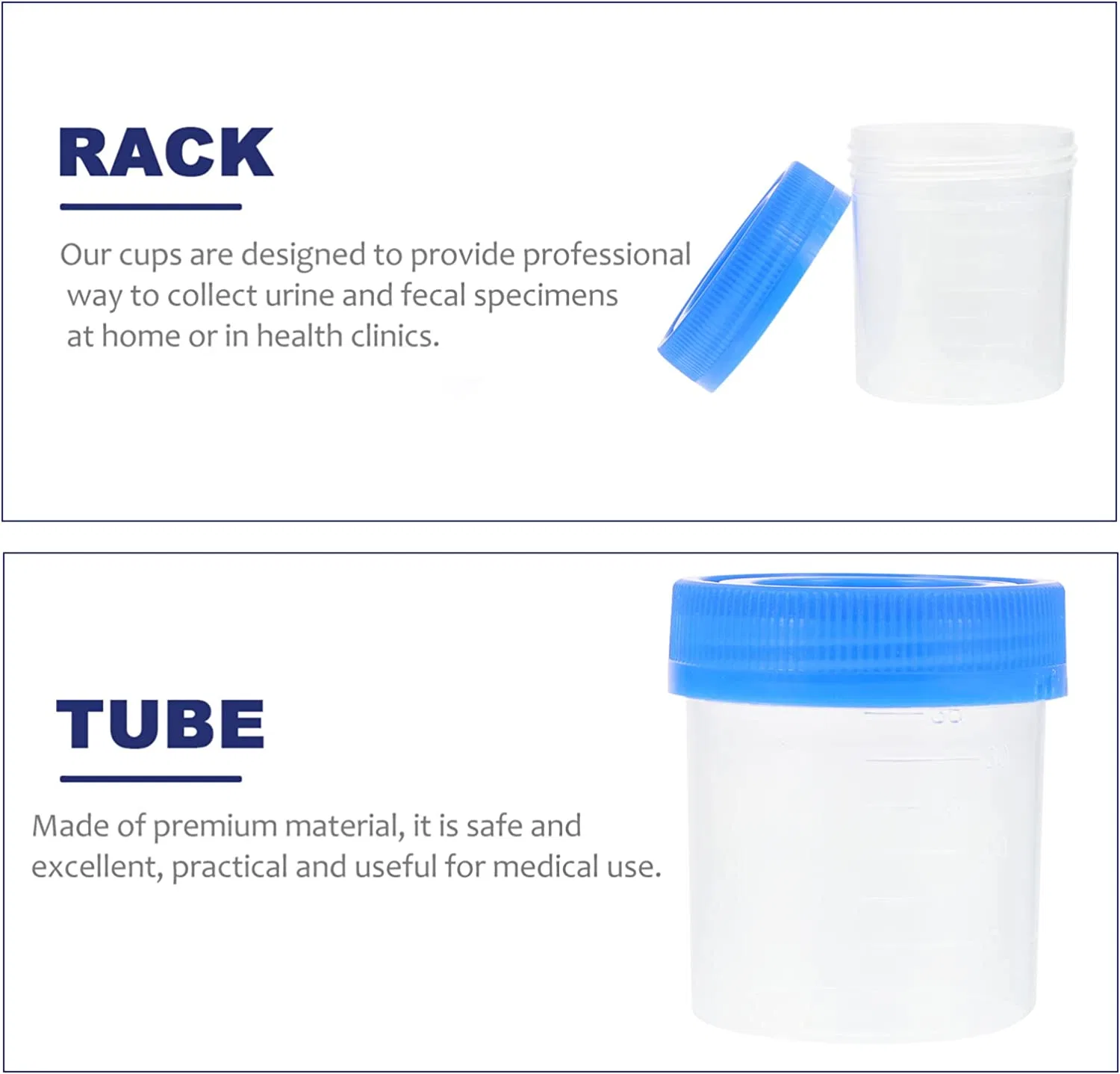 Disposable Plastic Sterile Specimen 120ml Urine Cup with Sound Lock